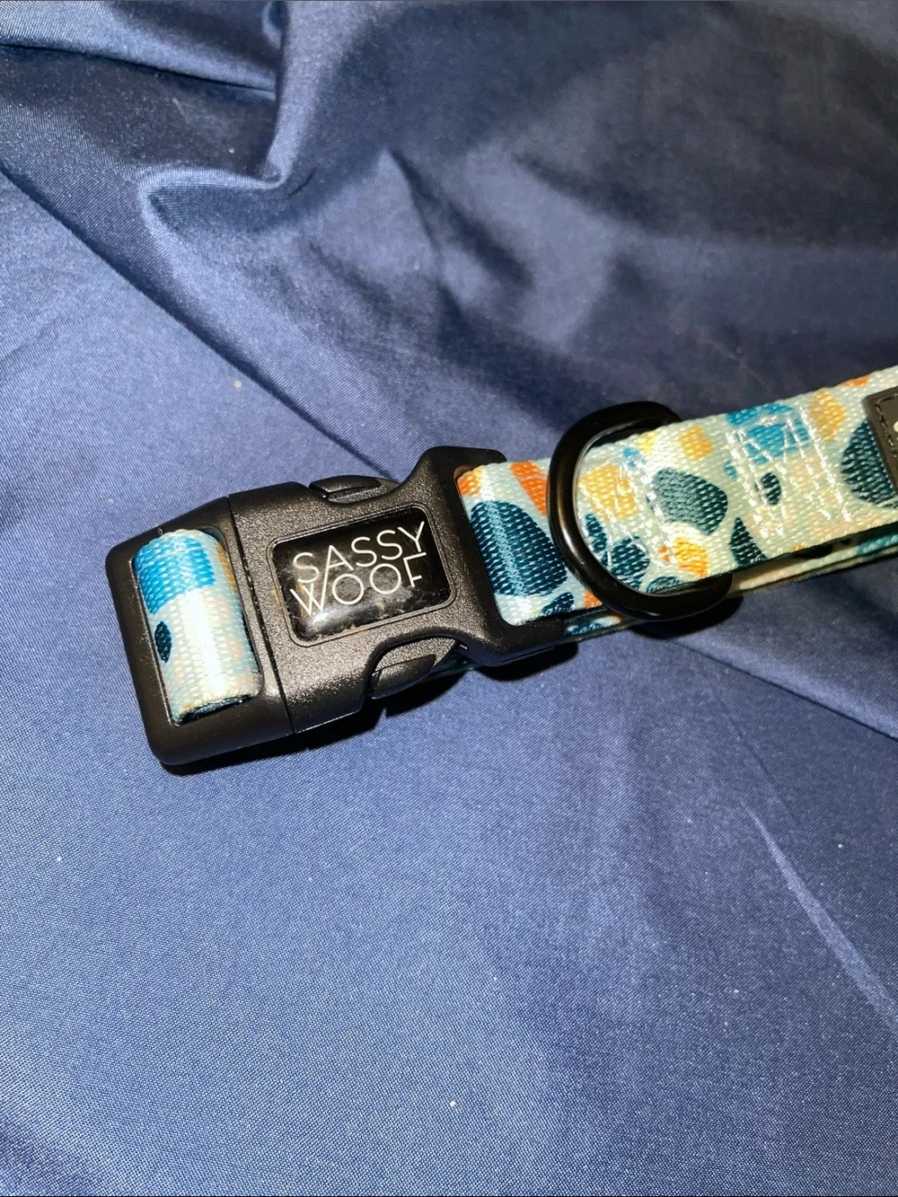 Sassy Woof Blue Pattern Adjustable Dog Collar